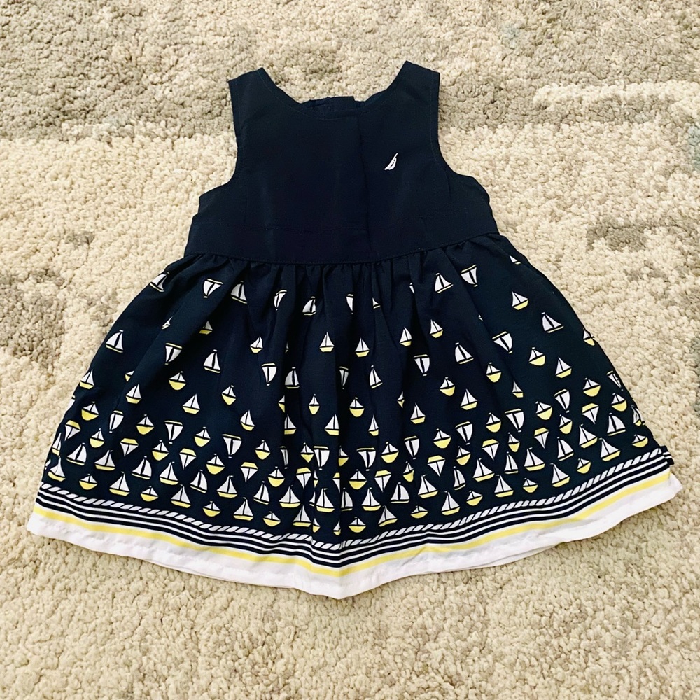 EUC Nautica Navy Blue Nautical Sailboat Dress